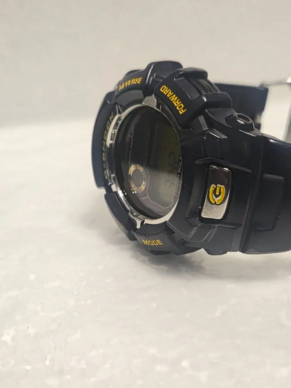 Casio G Shock Digital Blue and yellow